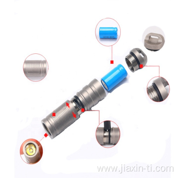 Rechargeable Titanium Flashlight With 10180 Li-ion Battery